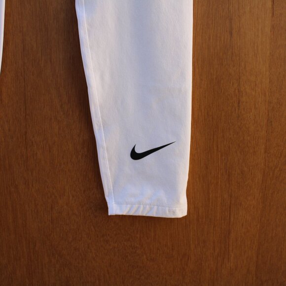 Nike Pro Dri-FIT Compression Tights Boys Large White Athletic Leggings - Picture 4 of 6